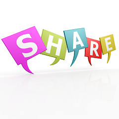 Image showing Share speak bubble