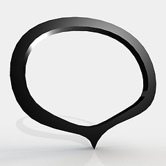 Image showing Speech bubble black