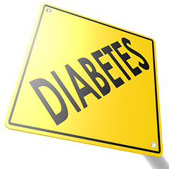 Image showing Road sign with diabetes