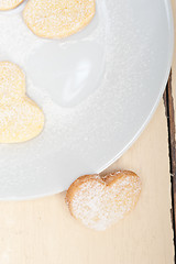 Image showing heart shaped shortbread valentine cookies