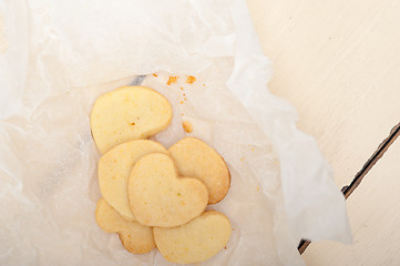 Image showing heart shaped shortbread valentine cookies