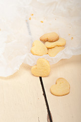 Image showing heart shaped shortbread valentine cookies