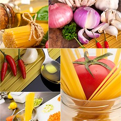 Image showing healthy Vegetarian vegan food collage