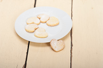 Image showing heart shaped shortbread valentine cookies