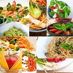 Image showing healthy Vegetarian vegan food collage