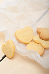 Image showing heart shaped shortbread valentine cookies