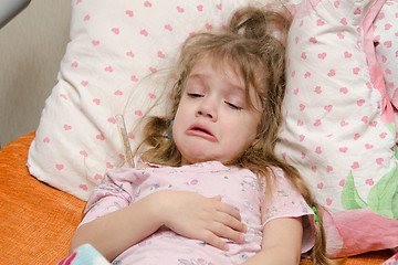 Image showing Three year old girl ill