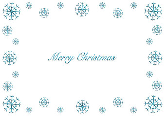 Image showing Merry Christmas snowy frame vector illustration