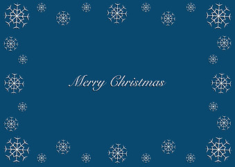 Image showing Merry Christmas snowy frame vector illustration