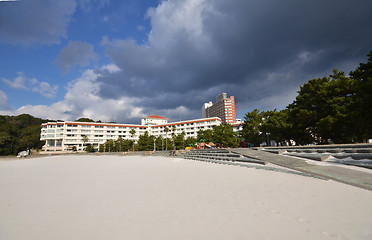 Image showing Shirahama, Japan skyline at the beachfront resorts.