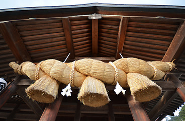 Image showing The Gold Rope Of Izumo Shrine in Izuma, Shimane perfecture