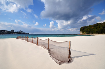Image showing White sandy beach located in Shirahama, Wakayama perfecture 