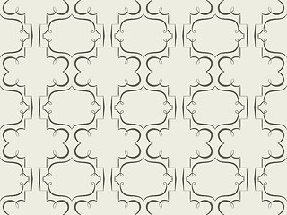 Image showing Vector seamless background. retro wallpaper with a repeating pat