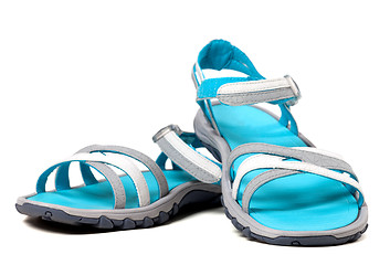 Image showing Pair of summer sandals