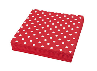 Image showing Red napkins