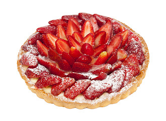 Image showing Tart with strawberries