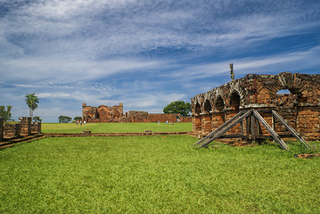 Image showing Encarnacion and jesuit ruins in Paraguay