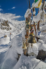 Image showing Prayer flags in Himalayas