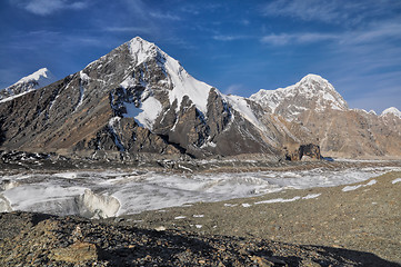 Image showing Engilchek glacier in Kyrgyzstan