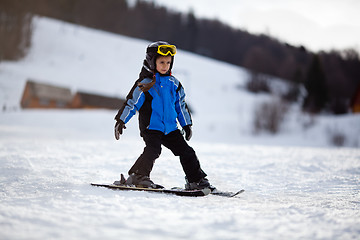 Image showing Little ski girl