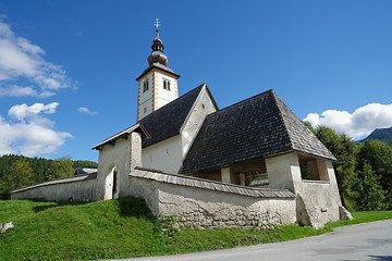 Image showing Church of St John the Baptist, Bohinj Lake, Slovenia 