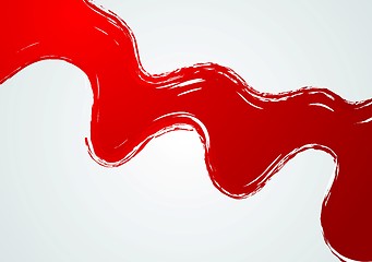 Image showing Red grunge vector wave