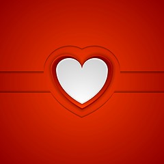 Image showing Red romance background with hearts