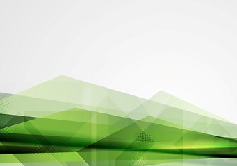 Image showing Green grunge tech shapes abstract background