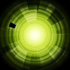 Image showing Green hi-tech background