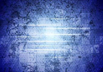 Image showing Blue tech grunge background