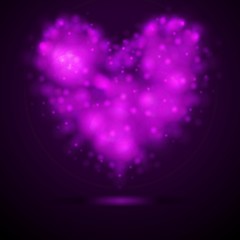 Image showing Shiny lights abstract vector heart