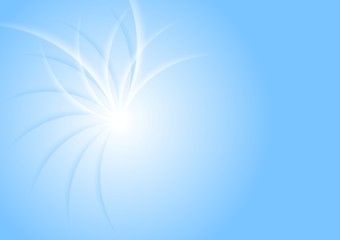 Image showing Blue shiny light abstract vector background