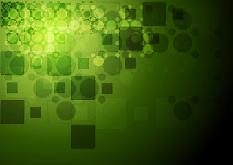 Image showing Green tech geometry background
