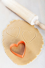 Image showing heart-shaped cookies