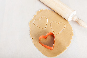 Image showing heart-shaped cookies