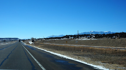 Image showing USA highway in the winter