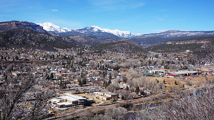 Image showing Beautiful scene of Durango, Colorado from the top    
