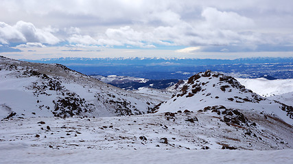 Image showing Scenery view of Pikes Peak national park, Colorado in the winter