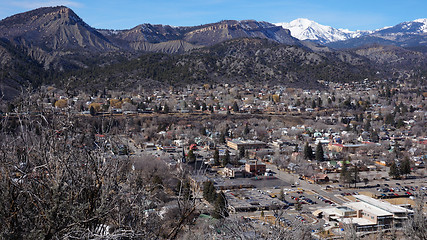 Image showing Landscape of the buildings of the downtown in Durango, Colorado 