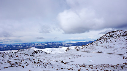 Image showing Scenary view of Pikes Peak national park, Colorado in the winter
