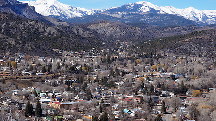 Image showing Beautiful scene of Durango, Colorado from the top