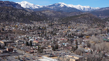 Image showing Landscape of the buildings of the downtown in Durango, Colorado 