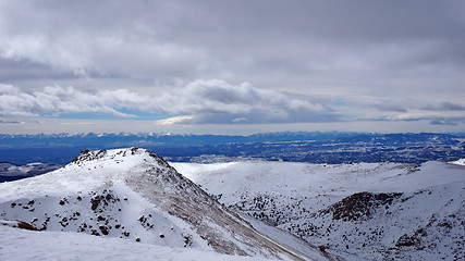 Image showing Scenery view of Pikes Peak national park, Colorado in the winter