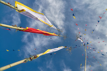 Image showing Buddhist prayer flags in Nepal