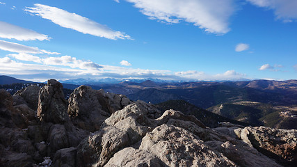 Image showing Winter view of Rocky mountain 