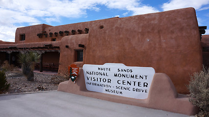 Image showing Entrance sign, White Sands National Monument, New Mexico