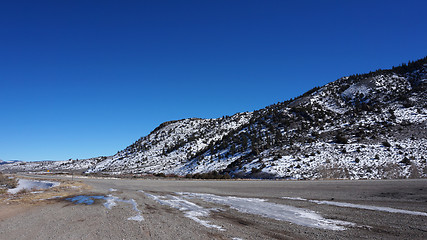 Image showing The scenic view of America forest in the winter