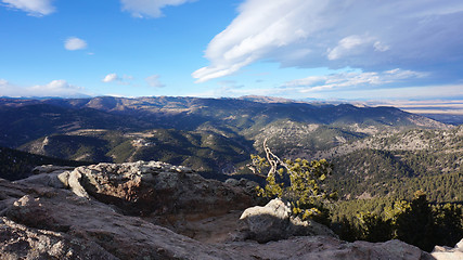 Image showing Winter view of Rocky mountain