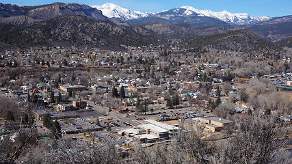 Image showing Landscape of the buildings of the downtown in Durango, Colorado 