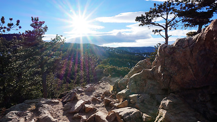 Image showing Winter view of Rocky mountain